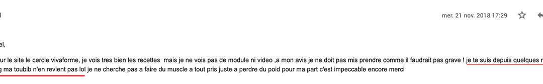 « Je te suis depuis quelques mois, j’ai perdu 7 kg ma toubib n’en revient pas ! »