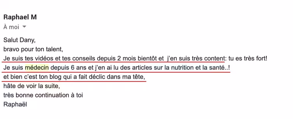 Raphael, médecin témoigne: "je suis tes conseils depuis 2 mois et j'en suis très content"